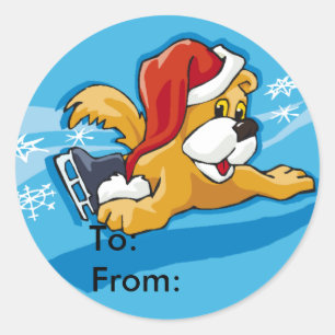 Weihnachtsgeschenke Tags Runder Aufkleber