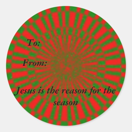 Weihnachtsgeschenke Tags Runder Aufkleber (Vorderseite)