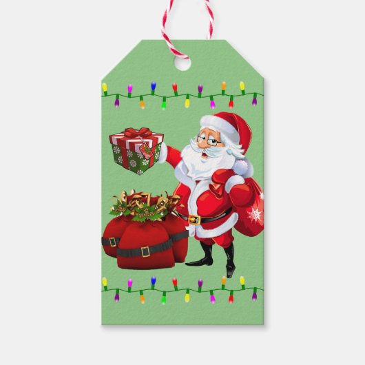 Weihnachtsgeschenke Tags Santa Geschenkanhänger (Vorderseite)