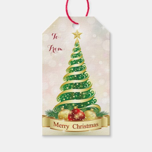 Weihnachtsgeschenke Tags/Weihnachtsbaum Geschenkanhänger (Vorderseite)