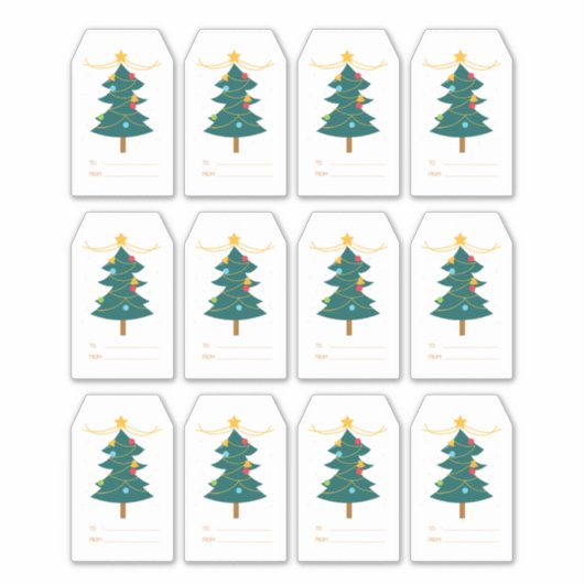 Weihnachtsgeschenke Tags Weihnachtsgeschenke Weihn Aufkleber (Vorderseite)