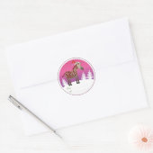 Weihnachtsgeschenke Tags: Zebra Runder Aufkleber (Umschlag)
