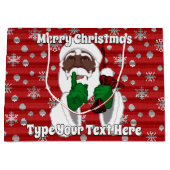 Weihnachtsgeschenke Taschen Afrikanischer Santa Ba Große Geschenktüte (Vorderseite)