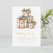 Weihnachtsgeschenke tauschen White Elephant Party Einladung (Stehend Vorderseite)