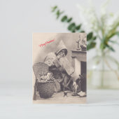 Weihnachtsgeschenke über den Feuerplatz Weihnachte Postkarte (Stehend Vorderseite)