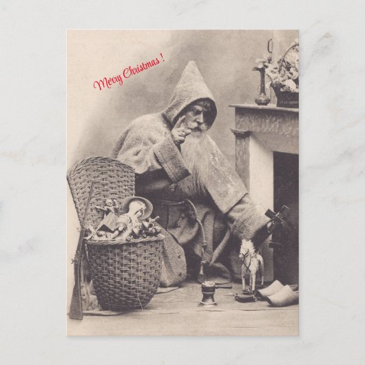 Weihnachtsgeschenke über den Feuerplatz Weihnachte Postkarte (Vorderseite)