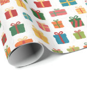 Weihnachtsgeschenke und bunte Geschenkverpackungen Geschenkpapier (Rolleneckpunkt)