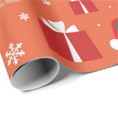 Weihnachtsgeschenke und deutsches Hirtenmuster Geschenkpapier (Rolleneckpunkt)