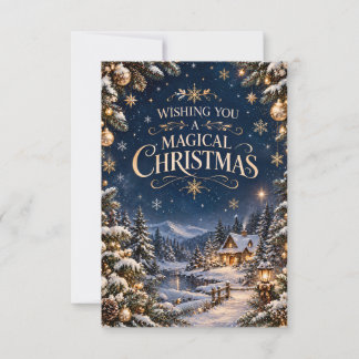 Weihnachtsgeschenke und Feiertagsfeiern. Dankeskarte