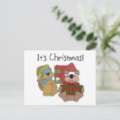 Weihnachtsgeschenke und Geschenke Feiertagspostkarte (Stehend Vorderseite)