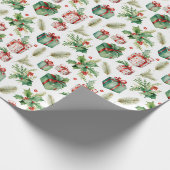 Weihnachtsgeschenke und Mistleton Geschenkpapier (Ecke)