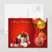 Weihnachtsgeschenke und Ornamente Feiertagspostkarte (Vorne/Hinten)