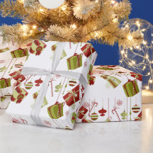 Weihnachtsgeschenke und Ornamente Umschlagpapier