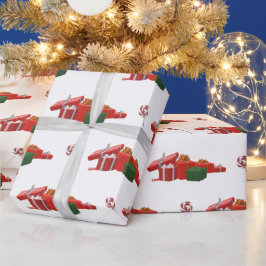 Weihnachtsgeschenke und Pfefferminze Geschenkpapier