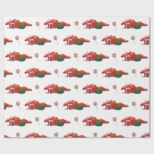 Weihnachtsgeschenke und Pfefferminze Geschenkpapier (Flach)