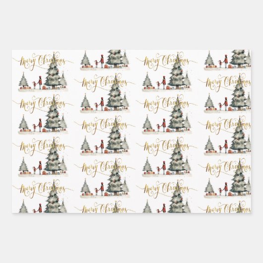 Weihnachtsgeschenke unter dem Baum Geschenkpapier Set (Vorderseite 2)