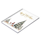 Weihnachtsgeschenke unter dem Baum Notizblock (Linke Seite)