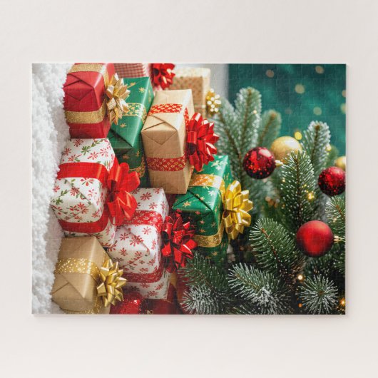 Weihnachtsgeschenke unter dem Baum Puzzle (Horizontal)