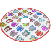 Weihnachtsgeschenke unter dem Weihnachtsbaum Polyester Weihnachtsbaumdecke (Schrägansicht)