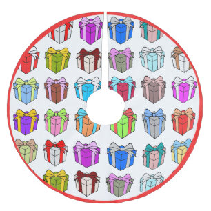 Weihnachtsgeschenke unter dem Weihnachtsbaum Polyester Weihnachtsbaumdecke