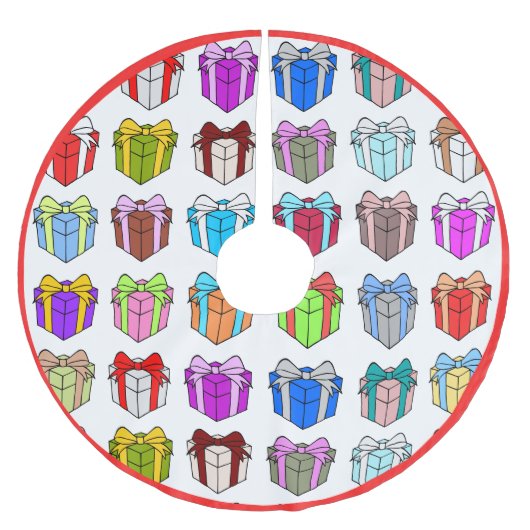 Weihnachtsgeschenke unter dem Weihnachtsbaum Polyester Weihnachtsbaumdecke (Vorderseite)