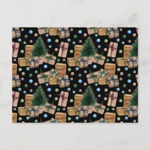 Weihnachtsgeschenke unter dem Weihnachtsbaum Schwa Postkarte