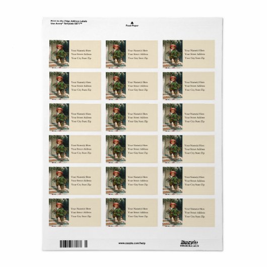 Weihnachtsgeschenke Vintage Adressetikettierung Adressaufkleber (Vorne)