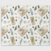 Weihnachtsgeschenke Vintage Art Wrapping Paper Geschenkpapier (Flach)