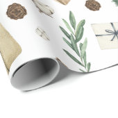 Weihnachtsgeschenke Vintage Art Wrapping Paper Geschenkpapier (Rolleneckpunkt)