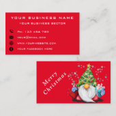 Weihnachtsgeschenke Visitenkarte Gnome mit Geschen (Vorne/Hinten)