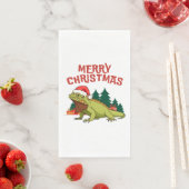 Weihnachtsgeschenke von Santa Iguana Evergreen Tre Serviette (Beispiel)