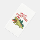Weihnachtsgeschenke von Santa Iguana Evergreen Tre Serviette (Ecke)