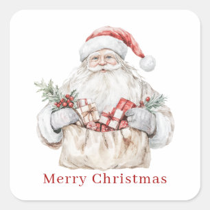 Weihnachtsgeschenke von Santa Quadratischer Aufkleber