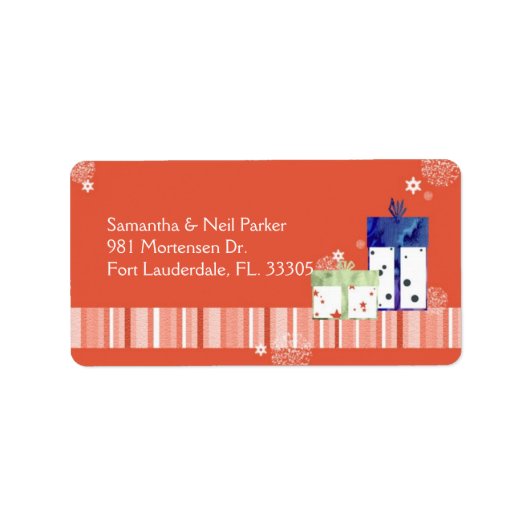 Weihnachtsgeschenke Weihnachtsansprache Adressaufkleber (Vorne)