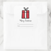 Weihnachtsgeschenke Weihnachtsaufkleber Quadratischer Aufkleber (Tasche)