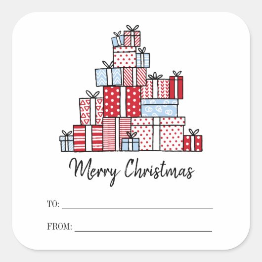 Weihnachtsgeschenke Weihnachtsaufkleber Quadratischer Aufkleber (Vorderseite)