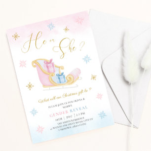 Weihnachtsgeschenke Weihnachtsgenderdarstellung Einladung