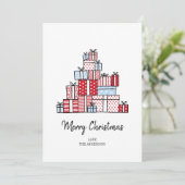 Weihnachtsgeschenke Weihnachtskarte Feiertagskarte (Stehend Vorderseite)