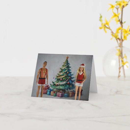 Weihnachtsgeschenke. Weihnachtskarte Karte (Gelbe Blume)