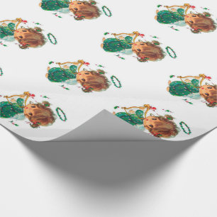 Weihnachtsgeschenke Wrap/Angel und Harfe Geschenkpapier