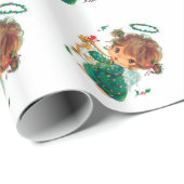 Weihnachtsgeschenke Wrap/Angel und Harfe Geschenkpapier (Rolleneckpunkt)