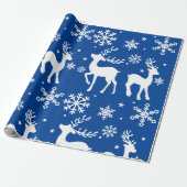 Weihnachtsgeschenke Wrap der Marine Blue Snow Rent Geschenkpapier (Ungerollt)