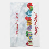 Weihnachtsgeschenke Wrapped Geschenke Happy Holida Geschirrtuch (Vertikal)