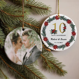 Weihnachtsgeschenke zum 10. Hochzeitstag Ornament