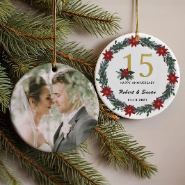 Weihnachtsgeschenke zum 15. Hochzeitstag Ornament