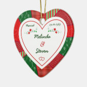 Weihnachtsgeschenke zum 25. Jubiläum Keramikornament (Links)