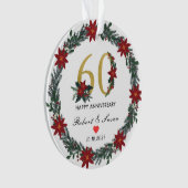 Weihnachtsgeschenke zum 60. Geburtstag Ornament (Vorderseite)