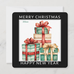 Weihnachtsgeschenke zum Bearbeiten, eingepackt Feiertagskarte