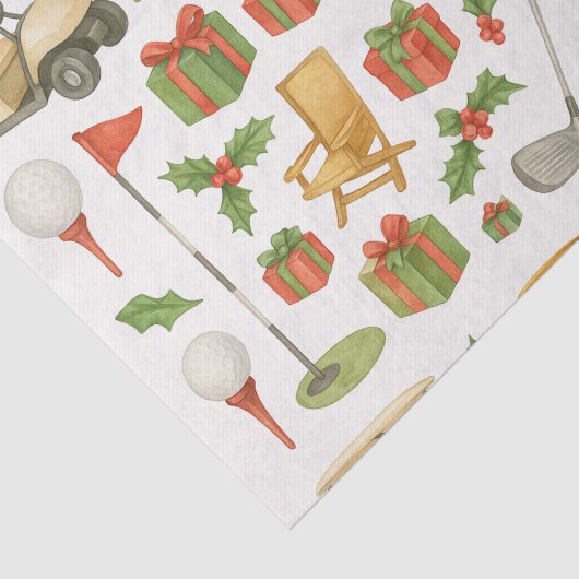 Weihnachtsgeschenke zum Thema Golf Vater Seidenpapier (Ausschnitt)