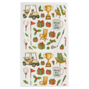 Weihnachtsgeschenke zum Thema Vater Golfer Kleine Geschenktüte